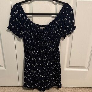 Hollister Navy Floral Romper